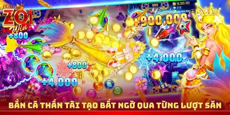 Bắn cá Thần Tài tạo bất ngờ qua từng lượt săn