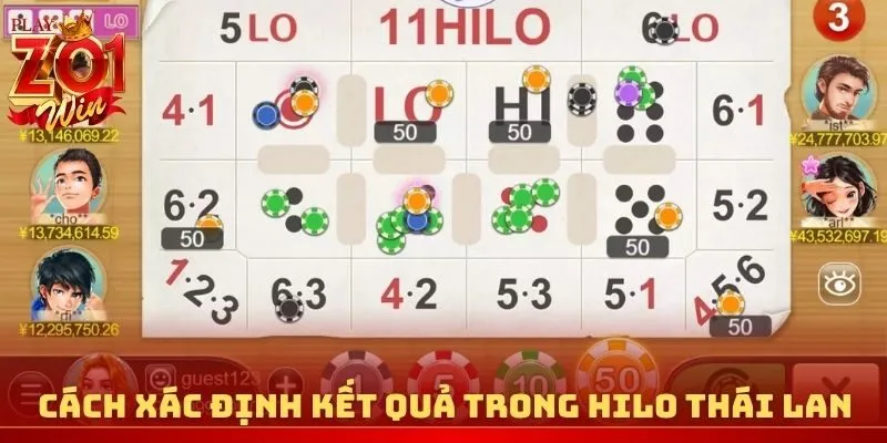 Cách xác định kết quả trong Hilo Thái Lan