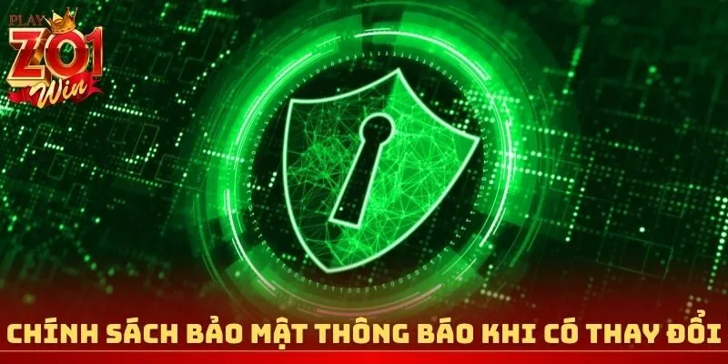 Chính sách bảo mật thông báo khi có thay đổi