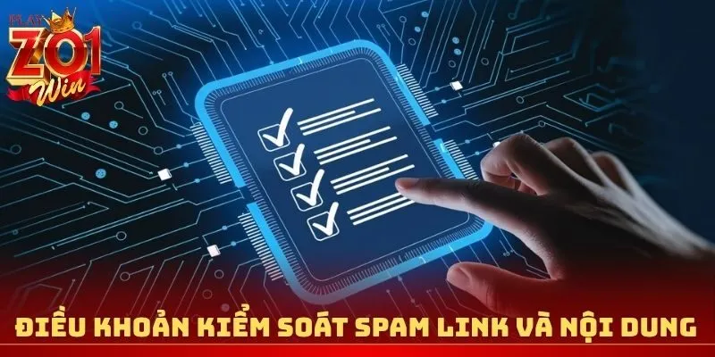 Điều khoản kiểm soát spam link và nội dung rác