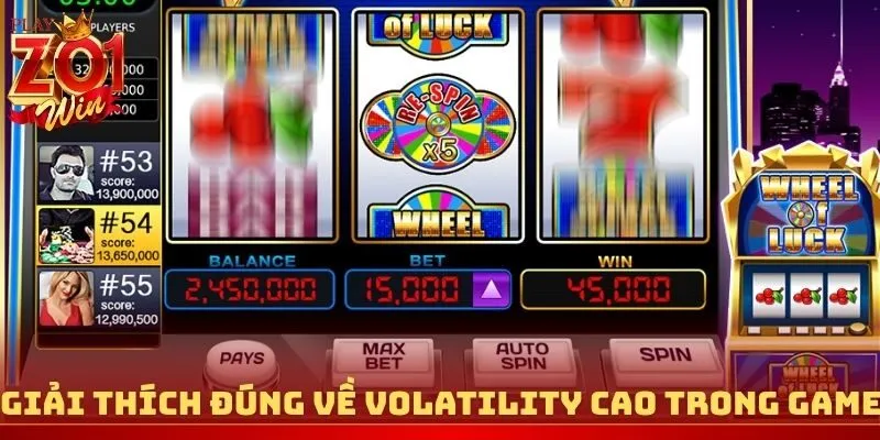 Giải thích đúng về volatility cao trong game slot
