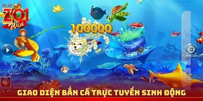 Giao diện bắn cá trực tuyến sinh động, trực quan