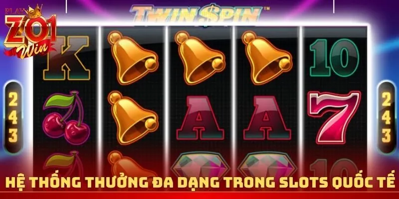 Hệ thống thưởng đa dạng trong game slots quốc tế