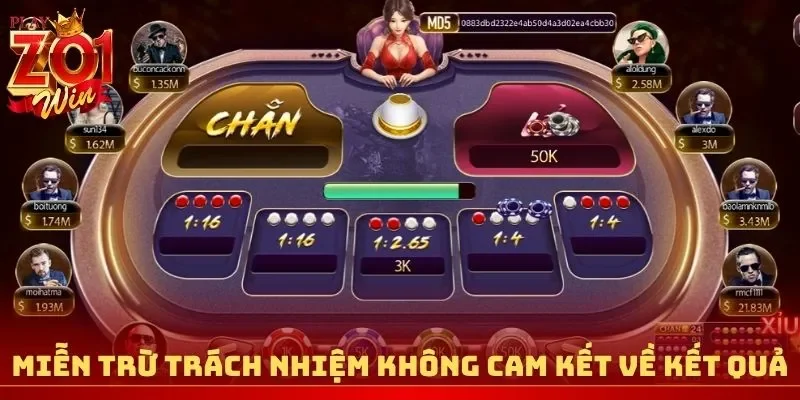 Miễn trừ trách nhiệm không cam kết về kết quả