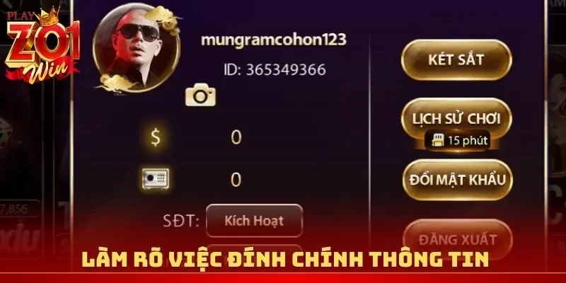 Miễn trừ trách nhiệm làm rõ việc đính chính thông tin
