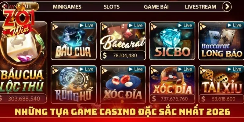 Những tựa game Casino đặc sắc nhất 2026