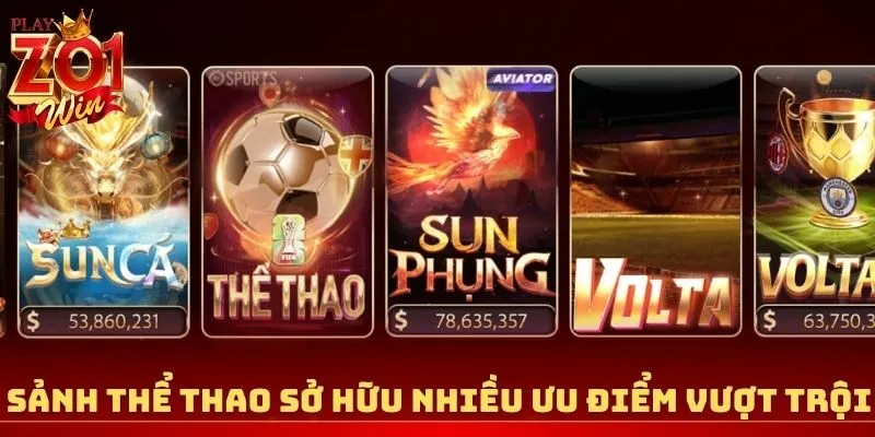 Thể thao Zowin sở hữu nhiều ưu điểm vượt trội