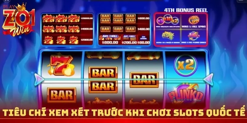 Tiêu chí cần xem xét trước khi chơi slots quốc tế
