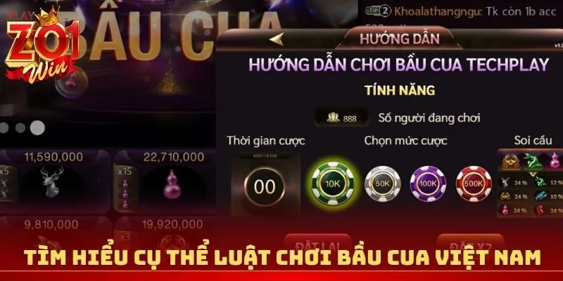 Tìm hiểu cụ thể luật chơi bầu cua Việt Nam