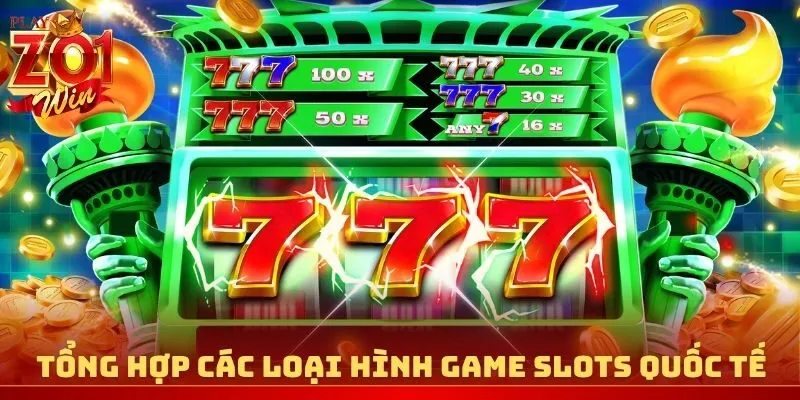 Tổng hợp các loại hình game slots quốc tế