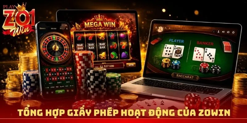 Tổng hợp giấy phép hoạt động của Zowin